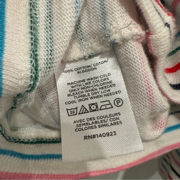 Loft Striped Multicolor Women's Top Puff Sleeve S - Picture 8 of 8